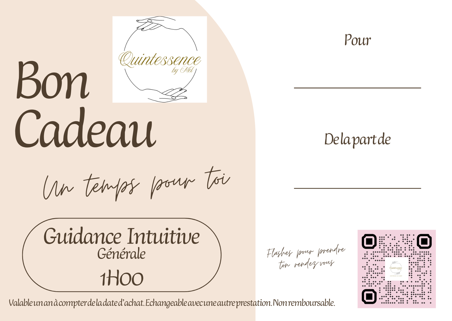 Bon Cadeau Guidance Intuitive Générale - 1H00
